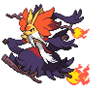 Battler sprite for Delphox